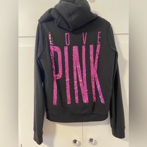 Victoria’s Secret Pink fur lined sequin hoodie